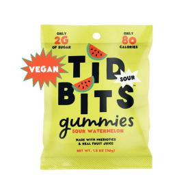 TIDBITS Vegan Gummies Sour Watermelon 6-Pack, 50g each