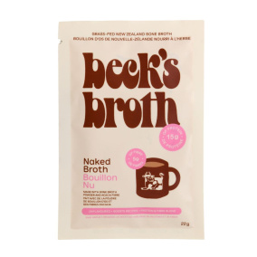 Beck’s Broth Bone Broth Powder Protein Mint Hot Chocolate Canada Front