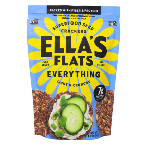 Ella’s Flats Grain-Free Superfood Seed Crackers Sweet Minis Front