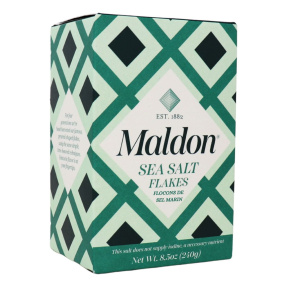 Front of Maldon Sea Salt Flakes
