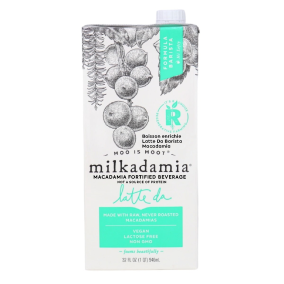 Front of Milkadamia Latte Da Barista Macadamia Milk, 946ml