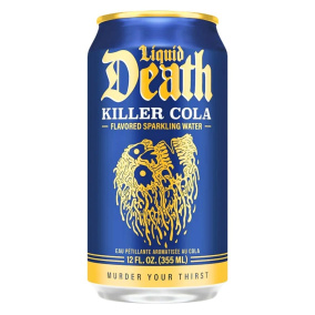 Front Of Liquid Death Drink, Liquid Death Sparkling Water, Liquid Death Canada