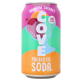 Cove Zero Sugar Probiotic Soda Rainbow Sherbet Front