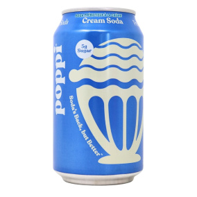 Front of Poppi Prebiotic Soda Cherry Cola - Gut Health Soda - Prebiotic Soda Canada - Poppi Drink