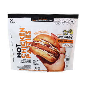 NotCo Plant-Based Spicy Chicken Patties Yellowbird Spicy Habanero Front