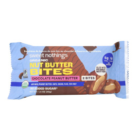 Sweet Nothings Organic Nut Butter Bites Chocolate Peanut Butter Front