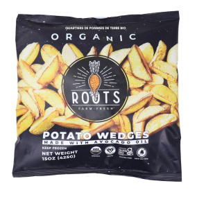 Roots Farm Fresh Organic Potato Wedges Front