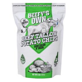 Beefy's Own Tallow Fried Potato Chips Sour Cream N’ Onion, 142g