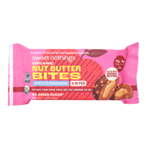 Sweet Nothings Organic Nut Butter Bites Apple Cinnamon Front