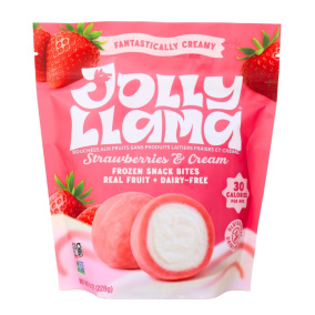Jolly Llama Real Fruit Dairy-Free Snack Bites Strawberries and Cream Front