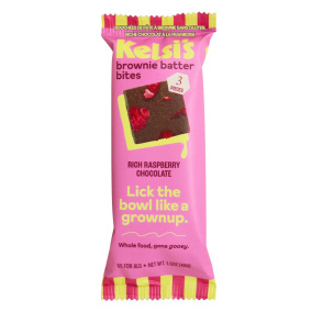 Kelsi’s Gluten-Free Brownie Batter Bites Rich Raspberry Chocolate Front