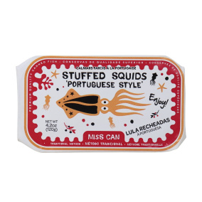 Miss Can Stuffed Squids Portuguese Style, Front