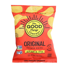 Front of The Good Crisp Company Crinkle Cut Potato Chips Gluten-Free Chips - Gluten Free Chips Canada - Crinkle Cut Potato Chips - Healthy Potato Chips