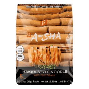 A-Sha Hakka Style Noodles With Chili Sauce, 5 Pack - A-Sha Noodles Canada, A Sha Hakka Noodles, Taiwan Noodles