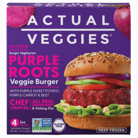 Actual Veggies Purple Root Veggie Burgers front
