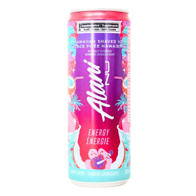 Front of Alani Nu Energy Drink Sugar-Free Energy Drink Hawaiian Shaved Ice