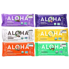 ALOHA Organic Plant-Based Protein Bar Bestsellers 6-Pack Canada Front