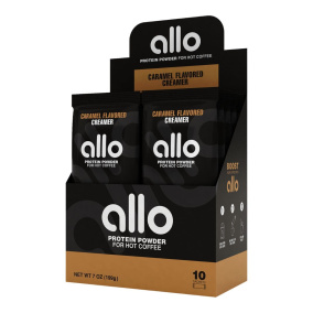 Allo Protein Powder Creamer For Coffee Caramel, 10 Packets