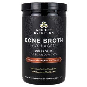 Front of Ancient Nutrition Bone Broth Collagen Protein - Chocolate, 357g