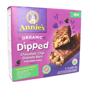 Annie’s Homegrown Organic Dipped Granola Bars Chocolate Chip, 5 Pack