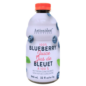 Antioxidant Solutions 100% Blueberry Juice, 946ml