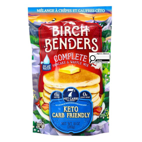 Front of Birch Benders Keto Pancake & Waffle Mix - Gluten Free Pancake Mix - No Sugar Added Pancake Mix