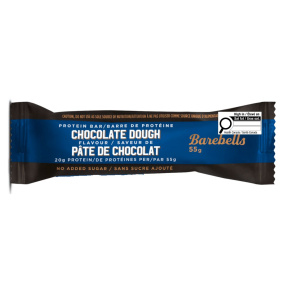 Front of Barebells Protein Bar Low Sugar Protein Bar Chocolate Dough - Barbells Protein Bars Canada - Barebells Bars - Low Sugar Protein Bars