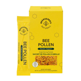 Front of Beekeepers Naturals Bee Pollen - Bee Pollen Supplement - Bee Pollen Powder
