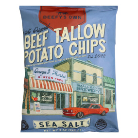 Beefy’s Own Beef Tallow Potato Chips Sea Salt Canada Front