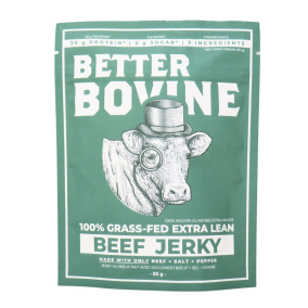 Front of Better Bovine Grass Fed Beef Jerky - Extra Lean Beef Jerky - Zero Sugar Beef Jerky