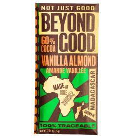 Beyond Good 60% Cocoa Dark Chocolate Vanilla Almond, 75 g