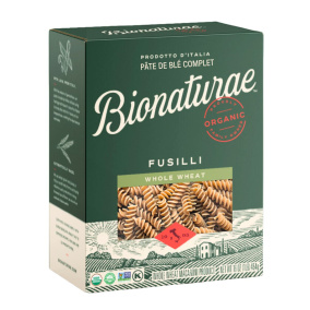Bionaturae 100% Organic Whole Wheat Pasta Fusilli, 454g