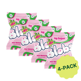 Blobs Low Sugar Gummy Candy Sour Watermelon Lychee Canada Front