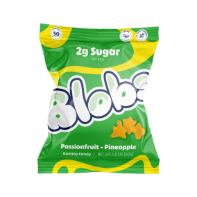 Blobs Low Sugar Gummy Candy Passionfruit Pineapple Canada Front