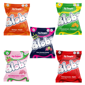 Blobs Low Sugar Gummy Candy Variety Pack Canada Front