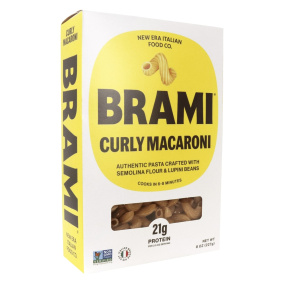 Brami High Protein Lupini Bean Pasta Curly Macaroni, 227g