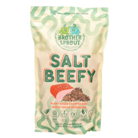 Front of Brother Sprout Vegan Ground Beef - Veggie Ground Beef - Vegetarian Ground Beef - Vegan Ground Meat - Plant Based Ground Beef