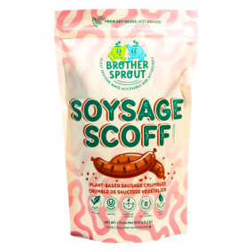 Front of Brother Sprout Vegan Sausage - Plant Based Sausage - Vegan Crumbles - Sausage Crumbles