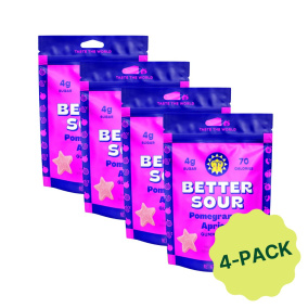 Better Sour Low Sugar Gummy Stars Pomegranate Apricot Canada Front
