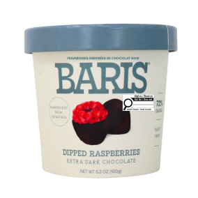 Baris Dipped Raspberries Extra Dark Chocolate Front