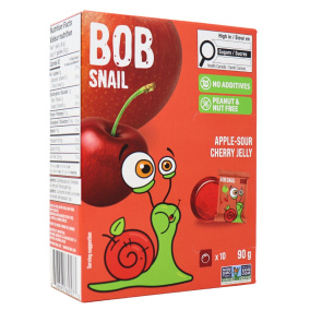 Front of Bob Snail Fruit Jelly Real Dried Fruit Snack Apple Sour Cherry Fruit Jellies