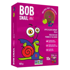Bob Snail No Added Sugar Fruit Rolls Apple-Black Currant, 10 Packs