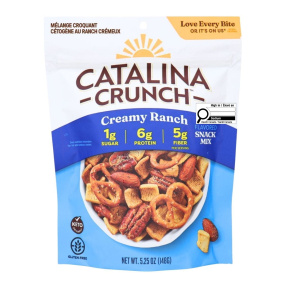 Front of Catalina Crunch Keto Crunch Mix Snack Mix Creamy Ranch - Healthy Trail Mix - Keto Trail Mix - Best Trail Mix