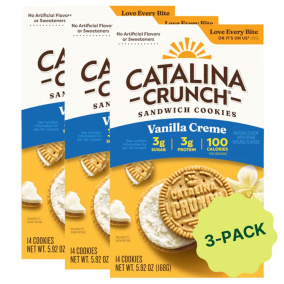 Catalina Crunch Sandwich Cookies Vanilla Front