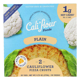 Cali'flour Foods Cauliflower Pizza Crust - Plain, 2 Crusts