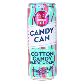 Candy Can Zero Sugar Candy Flavoured Sparkling Soft Drink Cotton Candy, 330ml