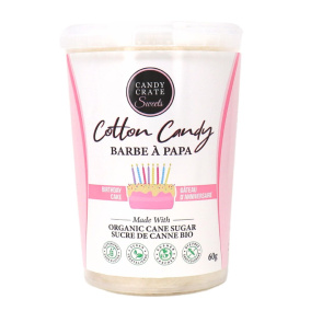Candy Crate Organic Dye-Free Cotton Candy Birthday Cake, 60g