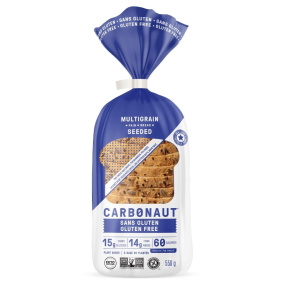 Front of Carbonaut Keto Gluten-Free Seeded Bread - Low Carb Bread - Low Carb Gluten Free Bread - Vegan Gluten Free Bread