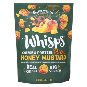 Front of Whisps Cheese & Pretzel Bites Honey Mustard, 71g