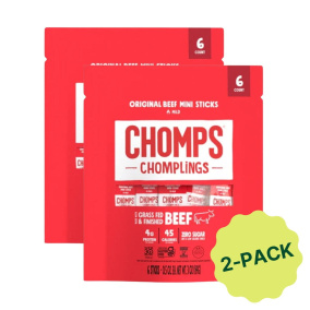 Chomps Chomplings Grass-Fed Beef Mini Sticks Original Canada Front